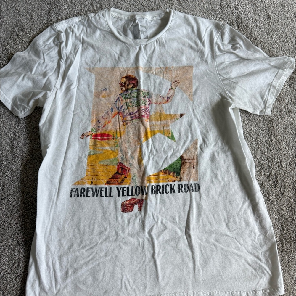 White Elton John Concert T-Shirt